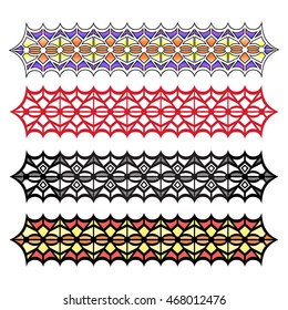 Geometrical ornament abstract seamless pattern set