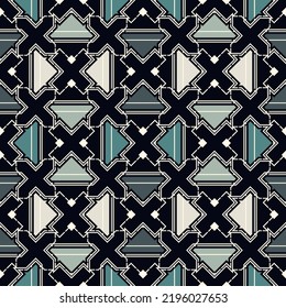 Geometrical ornament. Seamless pattern. Abstract backdrop. Figures wallpaper. Geometric background. Ethnic motif. Mosaic ornate. Digital paper. Textile print. Web design