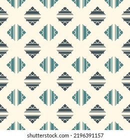 Ornamento geométrico. Patrón sin foco. Fondo abstracto. Papel mural de figuras. Fondo geométrico. Motivo étnico. El mosaico adornado. Papel digital. Impresión textil. Diseño web. Obra artística de vectores