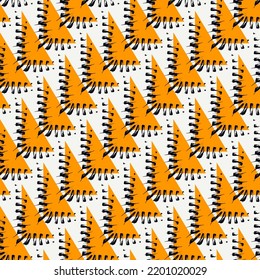 Geometrical ornament. Seamless pattern. Abstract backdrop. Triangles wallpaper. Geometric background. Ethnic motif. Mosaic ornate. Digital paper. Textile print. Web design. Vector artwork
