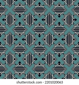 Ornamento geométrico. Patrón sin foco. Fondo abstracto. Papel mural de figuras. Fondo geométrico. Motivo étnico. El mosaico adornado. Papel digital. Impresión textil. Diseño web. Obra de arte vectorial.
