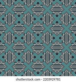 Geometrical ornament. Seamless pattern. Abstract backdrop. Figures wallpaper. Geometric background. Ethnic motif. Mosaic ornate. Digital paper. Textile print. Web design. Vector work