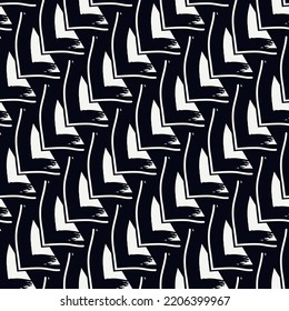 Geometrical ornament. Seamless pattern. Abstract backdrop. Triangles wallpaper. Geometric background. Ethnic motif. Mosaic ornate. Digital paper. Textile print. Web design. Vector artwork.