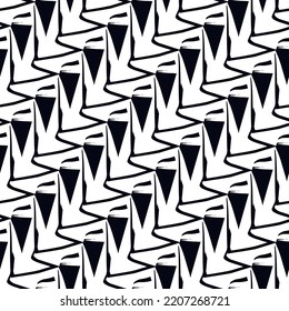 Geometrical ornament. Seamless pattern. Abstract backdrop. Triangles wallpaper. Geometric background. Ethnic motif. Mosaic ornate. Digital paper. Textile print. Web design. Vector artwork