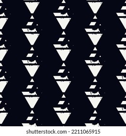 Geometrical ornament. Seamless pattern. Abstract backdrop. Triangles wallpaper. Geometric background. Ethnic motif. Mosaic ornate. Digital paper. Textile print. Web design. Vector art work.