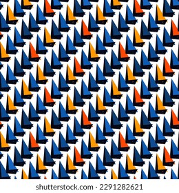 Geometrical ornament. Seamless pattern. Abstract backdrop. Triangles wallpaper. Geometric background. Ethnic motif. Mosaic ornate. Digital paper. Textile print. Web design. Vector artwork