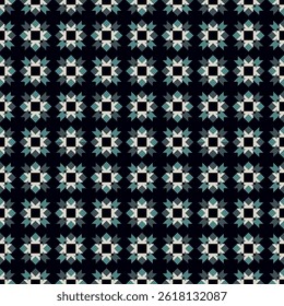 Geometrical ornament. Seamless pattern. Abstract backdrop. Figures wallpaper. Geometric background. Ethnic motif. Mosaic ornate. Digital paper. Textile print. Web design.