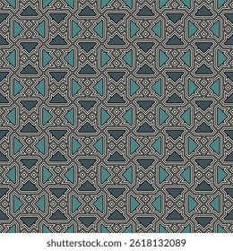 Geometrical ornament. Seamless pattern. Abstract backdrop. Figures wallpaper. Geometric background. Ethnic motif. Mosaic ornate. Digital paper. Textile print. Web design. Vector art work.