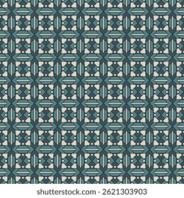 Ornamento geométrico. Padrão contínuo. Fundo abstrato. Figuras wallpaper. Fundo geométrico. Motivo étnico Mosaico ornamentado. Papel digital. Impressão têxtil. Web design. Obra de arte vetorial