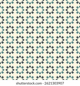 Geometrisches Ornament. Nahtloses Muster. Abstrakter Hintergrund. Abbildungen Tapete. Geometrischer Hintergrund. Ethnisches Motiv. Mosaikschmuck. Digitales Papier. Stoffdruck. Webdesign.