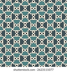 Geometrical ornament. Seamless pattern. Abstract backdrop. Figures wallpaper. Geometric background. Ethnic motif. Mosaic ornate. Digital paper. Textile print. Web design. Vector artwork.