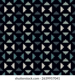 Geometrical ornament. Seamless pattern. Abstract backdrop. Figures wallpaper. Geometric background. Ethnic motif. Mosaic ornate. Digital paper. Textile print. Web design. Vector art.