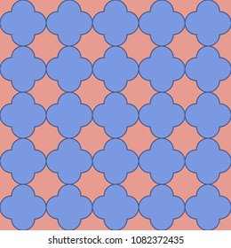 Geometrical ornament. . Vector image. Simple stylization. A motley print. Pattern for tiles. Surface design. Rounded cross.