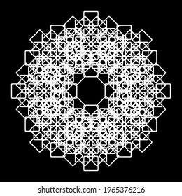 Geometrical Ornamental Motif Pattern. Decoration for Interior, Exterior, Carpet, Textile, Garment, Cloth, Silk, Tile, Plastic, Paper, Wrapping, Wallpaper, Pillow, Sofa, Background, Ect. Vector 