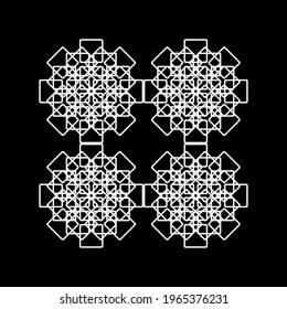 Geometrical Ornamental Motif Pattern. Decoration for Interior, Exterior, Carpet, Textile, Garment, Cloth, Silk, Tile, Plastic, Paper, Wrapping, Wallpaper, Pillow, Sofa, Background, Ect. Vector 