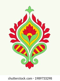 Geometrical paisley pattern on background