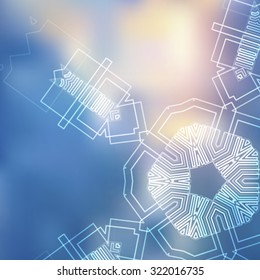 Geometrical Pattern. Abstract Blurred Background. Vector illustration