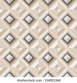 Geometrical pattern in dark gray&golden colors, seamless vector background.