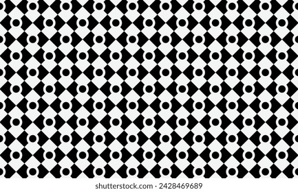 Geometrical pattern design in abstract black and white background for any fabrics texture needs.