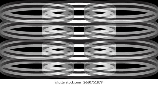 Diseño de patrón geométrico en abstracto fondo serpenteante blanco y negro para cualquier textura de telas necesita.