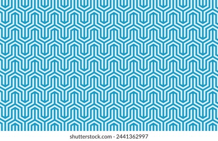 Geometrical pattern design in abstract blue lines background for any fabrics texture needs.