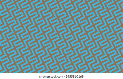 Geometrical pattern design in abstract blue and gold bricks background for any fabrics textile needs.