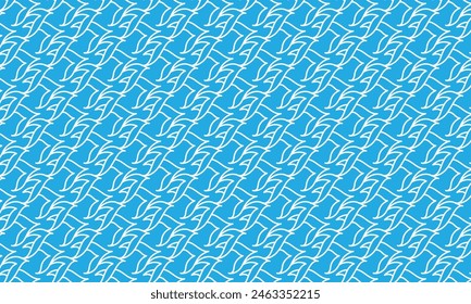 Geometrisches Musterdesign in abstraktem blauem handgezeichnetem Hintergrund für alle Texturbedürfnisse von Stoffen.
