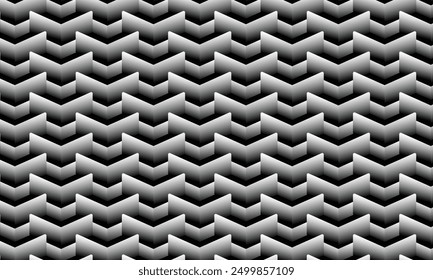 Geometrical pattern design. Abstract fabrics texture. Front grille motif in metallic background.