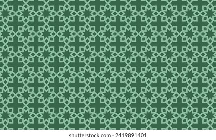 Geometrisches Musterdesign auf abstraktem, grünem Hintergrund.