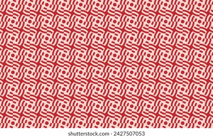 Diseño de patrón geométrico en fondo rojo abstracto para cualquier textura de telas necesidades.