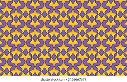 Geometrical pattern design in abstract yellow and purple background for any fabrics texture needs.