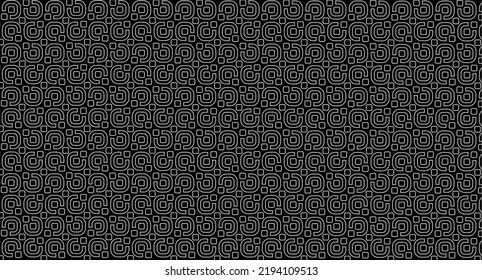 Diseño de patrones geométricos en fondo negro para cualquier necesidad. Es bueno para los tejidos, las alfombras y las alfombras. 
