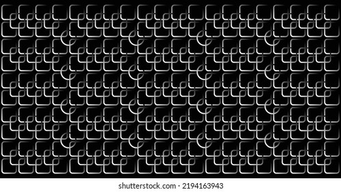 Geometrical pattern design in black background that suitable for carpets, rugs, or any fabrics.