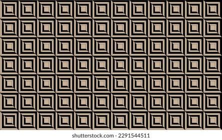 Geometrical pattern design in black and gold background for fabrics texture needs.