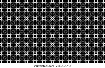 Geometrisches Muster-Design auf schwarz-weißem Hintergrund für Modemuster-Anforderungen.