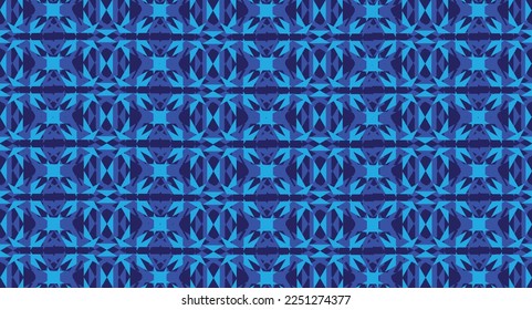 Geometrical pattern design in blue background. Very good for textile and rugs. Designed especially to fashion enthusiast.