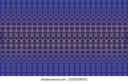 Geometrical pattern design in blue and brown background.