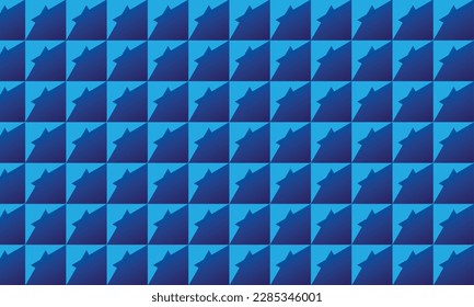 Geometrical pattern design in blue and dark blue background for carpet or textile texture. 