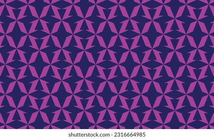 Geometrisches Muster auf blauem und violettem Hintergrund.