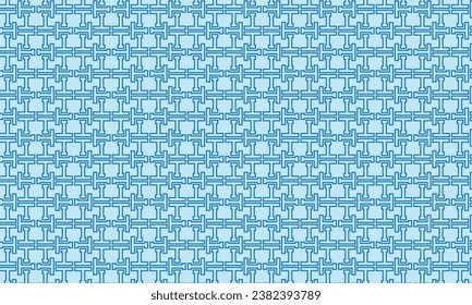 Geometrical pattern design in blue T letter background for any fabrics texture needs.
