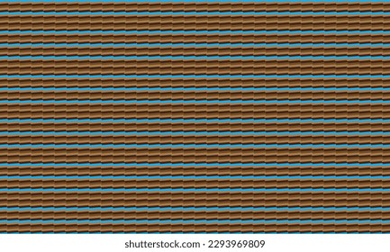 Geometrical pattern design in brown and blue background for textile and carpet texture.