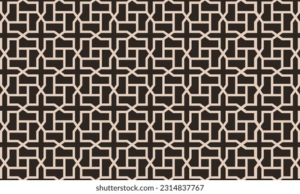 Geometrical pattern design in dark brown background.
