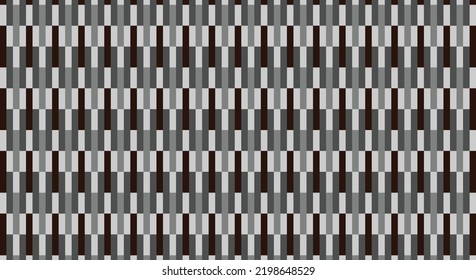 Geometrical pattern design for fabrics, rugs, or carpets. Gradient grey color mix to dark brown. 