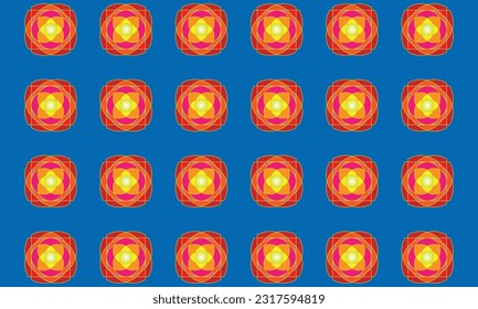 Geometrical pattern design in flower motif for any fabrics texture needs.