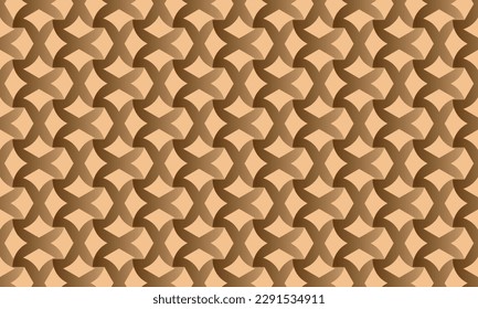 Geometrical pattern design in gold and brown background for fabrics texture needs.