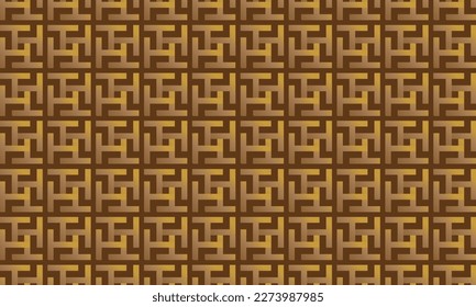 Geometrical pattern design in golden background. Suitable for carpets, rugs, textile, or any fabrics.