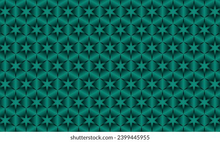 Geometrical pattern design in gradient of green background.