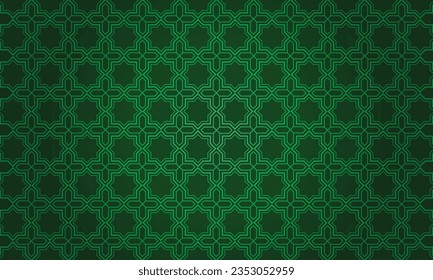 Geometrisches Musterdesign auf grünem Hintergrund.