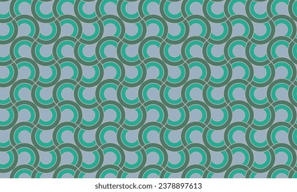 Diseño de patrones geométricos en fondo ciano verde.