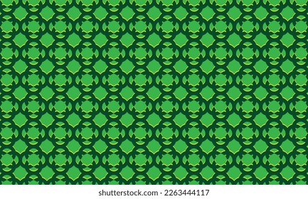 Diseño de patrones geométricos en fondo verde y verde oscuro. Adecuado para alfombras, alfombras, texturas o cualquier tipo de tela.